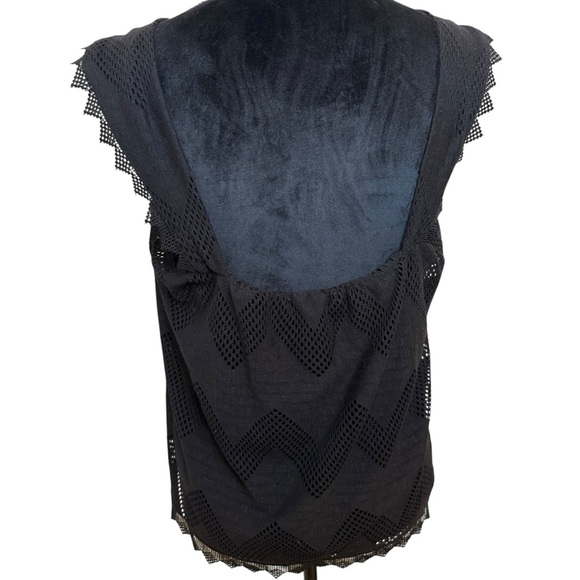 Reserved | Cut Out Black Square Neck Sleeveless Tank Top - Picture 1 of 13